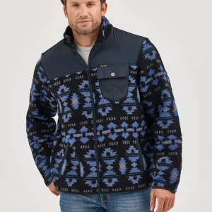 Wrangler Men's Mixed Sherpa Zip Up